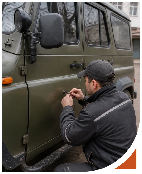 Профессиональное вскрытие автомобиля УАЗ без повреждений в Красноярске